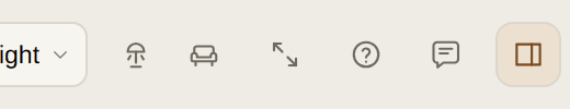 The Zen button. Escape brings the room back.